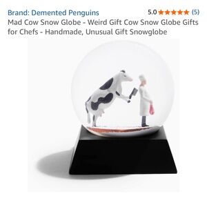 Mad Cow Snow Globe